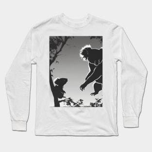 Koalas Shadow Silhouette Anime Style Collection No. 59 Long Sleeve T-Shirt
